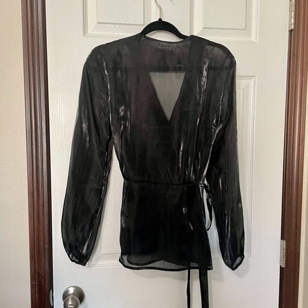 INC International Concepts Sheer Wrap Blouse/Tunic image 2